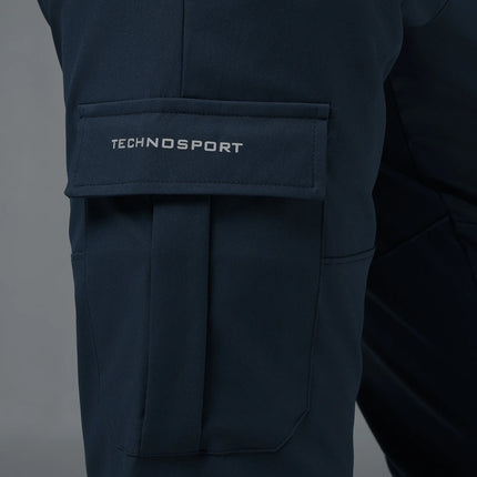 Men’s Solid Relax Fit Sports Cargo Trackpants with TS FLEXI Technology