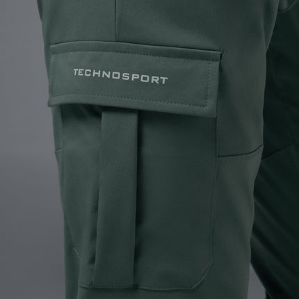 Men’s Solid Relax Fit Sports Cargo Trackpants with TS FLEXI Technology
