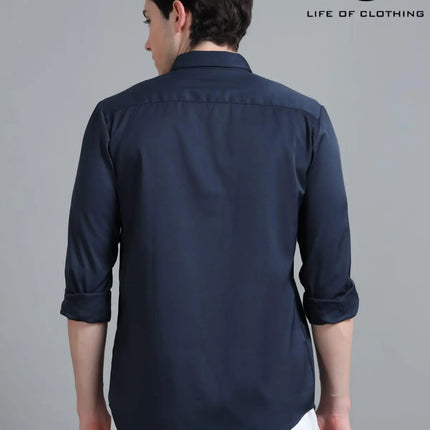 Men’s Satin Korean Lycra Comfort Fit Full Sleeve Shirt | Life of Clothing