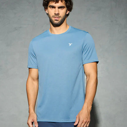 Men’s Solid Slim Fit Crew Neck T-Shirt with Advanced TECHNO COOL+ Fabric