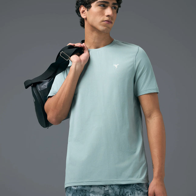 Men’s Solid Slim Fit Crew Neck T-Shirt with COTFLEX Innovation