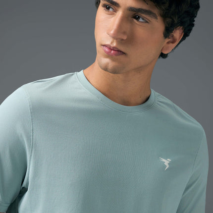 Men’s Solid Slim Fit Crew Neck T-Shirt with COTFLEX Innovation