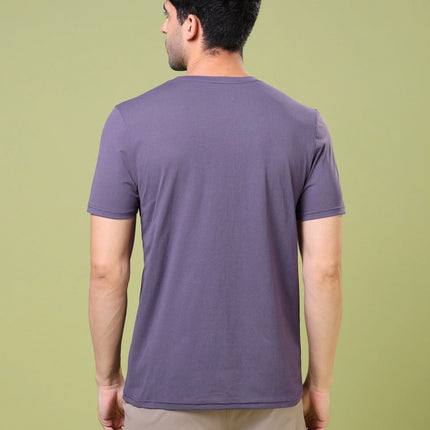 Men’s Solid Slim Fit Crew Neck T-Shirt with COTFLEX Innovation