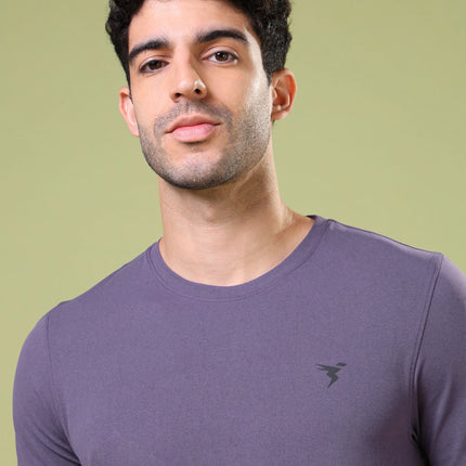 Men’s Solid Slim Fit Crew Neck T-Shirt with COTFLEX Innovation