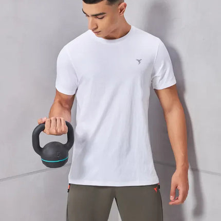 Men’s Solid Slim Fit Crew Neck T-Shirt with COTFLEX Innovation