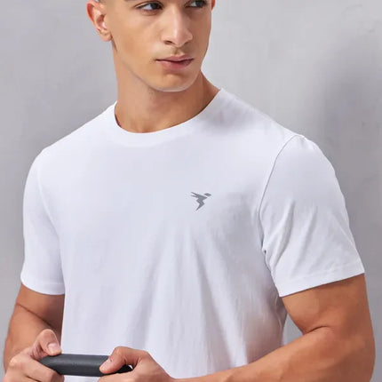 Men’s Solid Slim Fit Crew Neck T-Shirt with COTFLEX Innovation