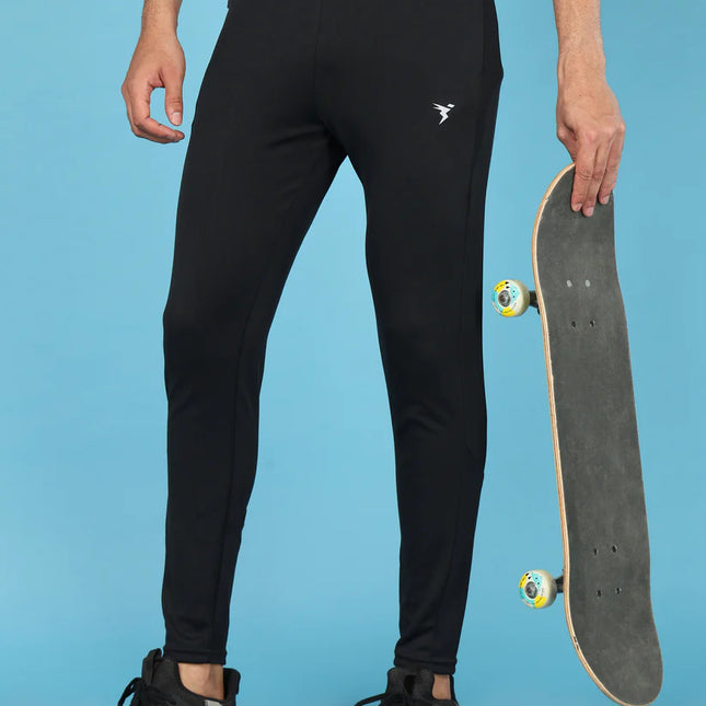 Men’s Solid Slim Fit Trackpants with Advanced TECHNO DRY Fabric