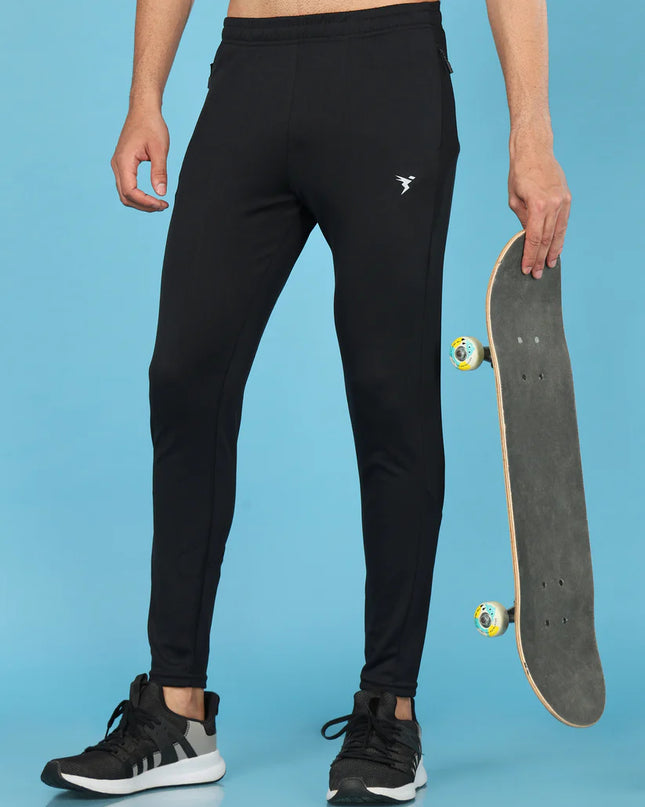 Men’s Solid Slim Fit Trackpants with Advanced TECHNO DRY Fabric