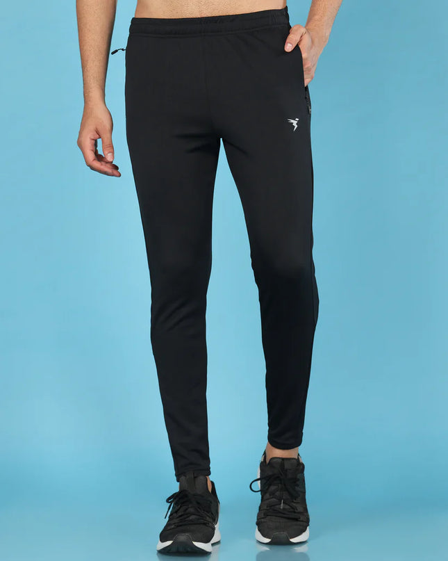 Men’s Solid Slim Fit Trackpants with Advanced TECHNO DRY Fabric