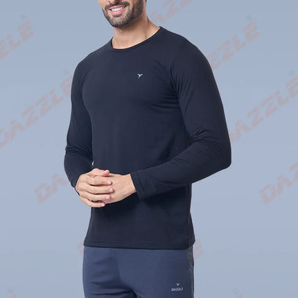 Men’s Round Neck Full Sleeves Cotton T-Shirt – Comfort Fit