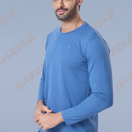 Men’s Round Neck Full Sleeves Cotton T-Shirt – Comfort Fit