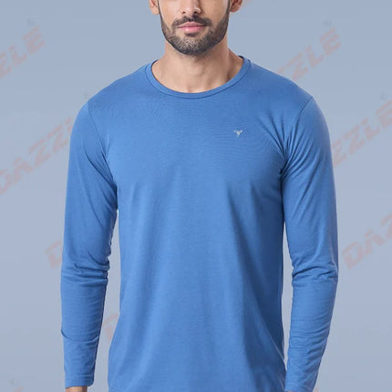 Men’s Round Neck Full Sleeves Cotton T-Shirt – Comfort Fit