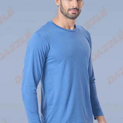 Men’s Round Neck Full Sleeves Cotton T-Shirt – Comfort Fit