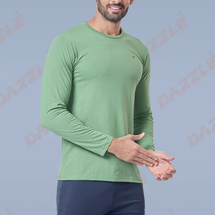 Men’s Round Neck Full Sleeves Cotton T-Shirt – Comfort Fit