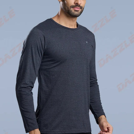Men’s Round Neck Full Sleeves Cotton T-Shirt – Comfort Fit