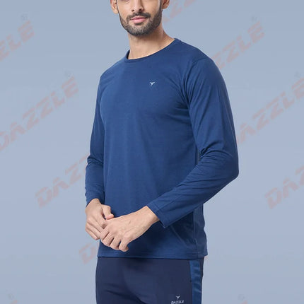Men’s Round Neck Full Sleeves Cotton T-Shirt – Comfort Fit