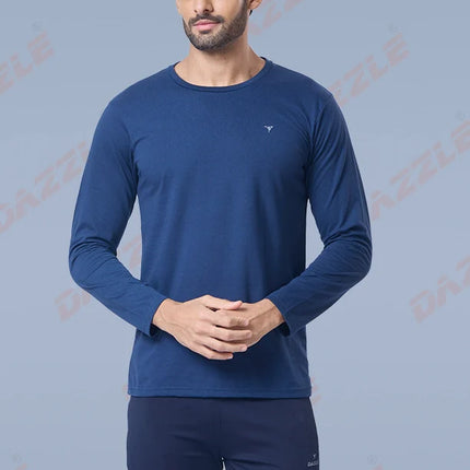 Men’s Round Neck Full Sleeves Cotton T-Shirt – Comfort Fit
