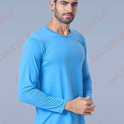 Men’s Round Neck Full Sleeves Cotton T-Shirt – Comfort Fit