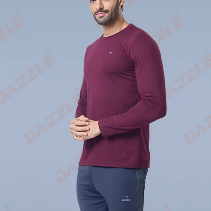 Men’s Round Neck Full Sleeves Cotton T-Shirt – Comfort Fit