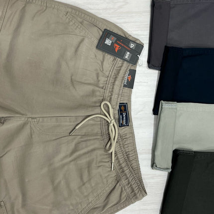 Premium Broken Slub Cargo Pants – Comfortable Stretch Fabric - Ankle Fit