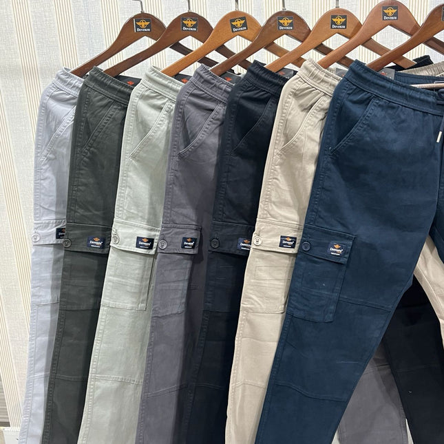 Premium Broken Slub Cargo Pants – Comfortable Stretch Fabric - Ankle Fit